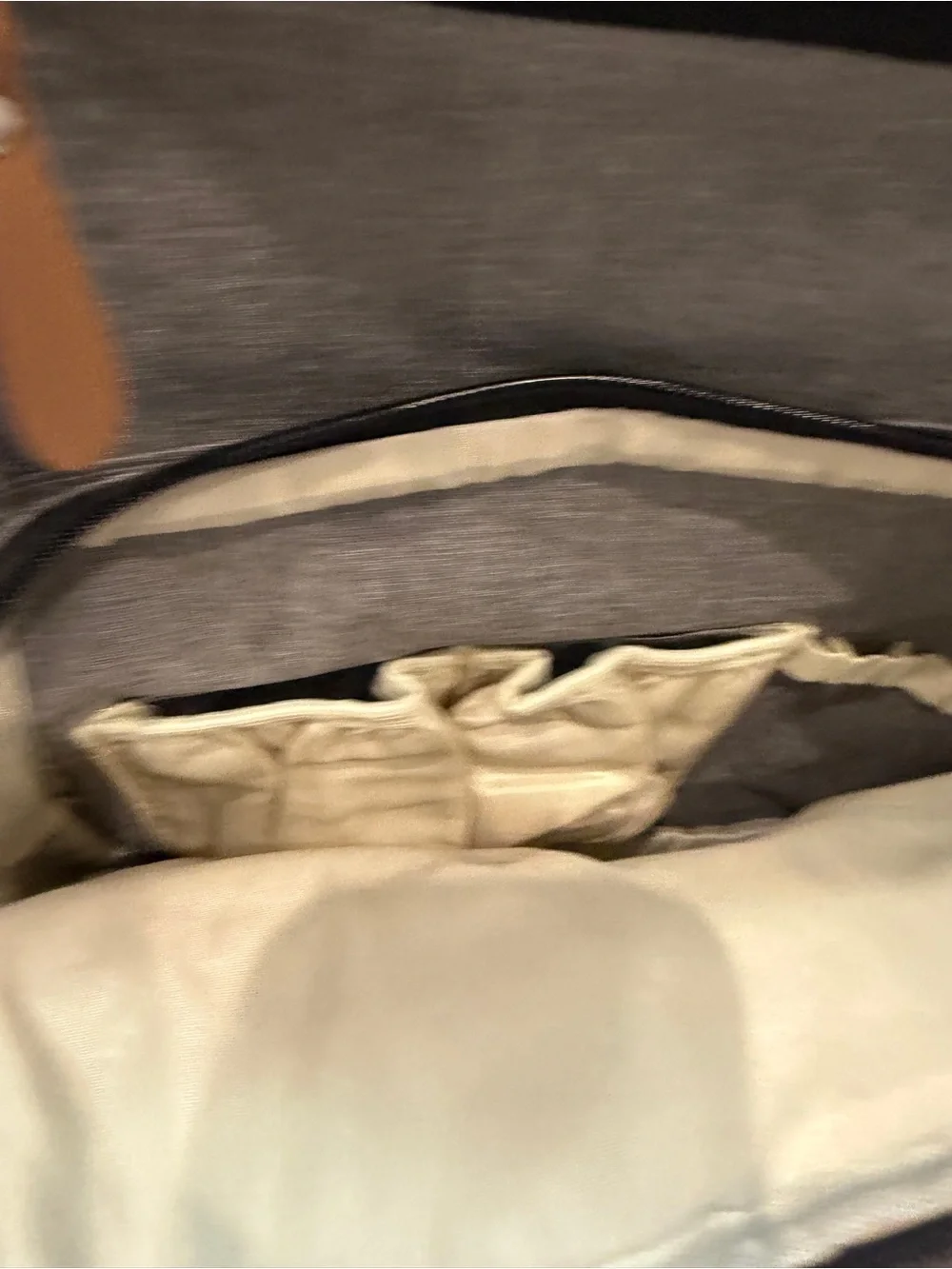 NWOT Land Grey Baby Diaper Bag Backpack with Tan Accents